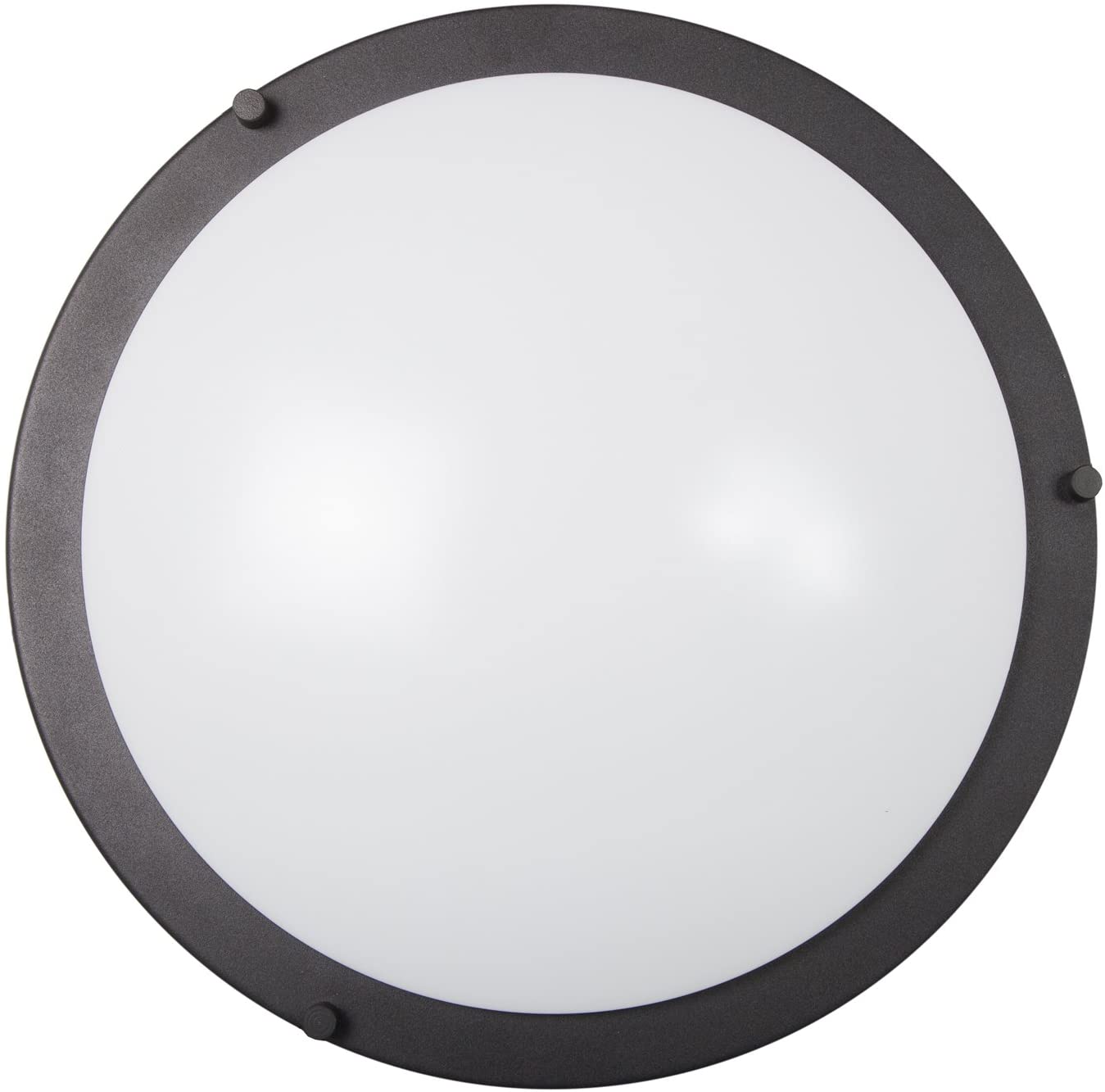 16 INCH 3CCT DOUBLE RING FLUSH MOUNT LED CEILING LIGHT FIXTURE BLACK ...