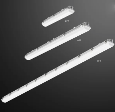 Power & Color Selectable LED Vapor Tight Light Fixture 130lm/w or 150lm/w -100-277V or 120-347V -UL cUL ETL cETL DLC listed