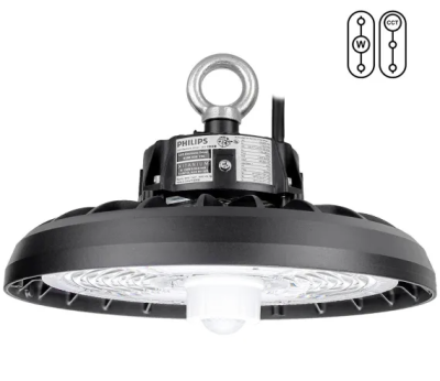 160lm/w 200lm/w 3-Power & 3-CCT Selectable LED UFO High Bay Light 100W 150W 200W 240W 300W -ETL  DLC 5.1 Premium