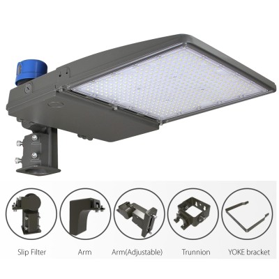  (PKB) LED Parking Lot Light Shoebox Light With Photocell or Sensor 75W 100W 150W 200W 240W 300W -130lm/w or 160lm/w -100-277V /100-347V /277-480V -ETL cETL DLC Premium